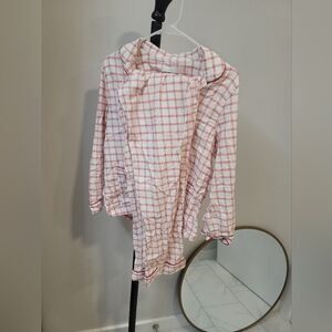 Plaid Women's Pajama Set - Red and White